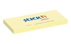 STICK N Öntapadó jegyzettömb, 38x51 mm, 3x100 lap, STICK N, pasztellsárga STICK N Öntapadó jegyzettömb, 38x51 mm, 3x100 lap, STICK N, pasztellsárga