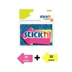STICK N Jelölőcímke, nyíl, műanyag, 2x30lap, 76x50mm, STICK N, neon színek STICK N Jelölőcímke, nyíl, műanyag, 2x30lap, 76x50mm, STICK N, neon színek