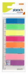 STICK N Jelölőcímke, műanyag, 8x25 lap, 45x12 mm, STICK N, neon színek STICK N Jelölőcímke, műanyag, 8x25 lap, 45x12 mm, STICK N, neon színek