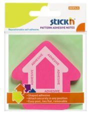 STICK N Öntapadó jegyzettömb, nyíl alakú, 70x70 mm, 50 lap, STICK N, magenta STICK N Öntapadó jegyzettömb, nyíl alakú, 70x70 mm, 50 lap, STICK N, magenta
