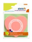   STICK N Öntapadó jegyzettömb, szív alakú, 70x70 mm, 50 lap, STICK N, rózsaszín