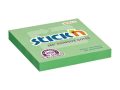   STICK N Öntapadó jegyzettömb, 76x76 mm, 100 lap, STICK N „360°, zöld