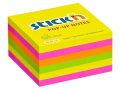   STICK N Öntapadó jegyzettömb csomag, "Z", 76x76 mm, 6x100 lap, STICK N, neon színek