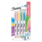 SHARPIE Filctoll készlet, vágott, SHARPIE "S-Note", 4 különböző szín SHARPIE Filctoll készlet, vágott, SHARPIE "S-Note", 4 különböző szín