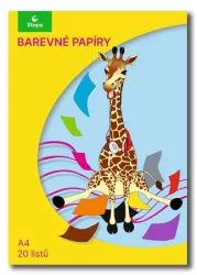 STEPA Színes papír,  A4, 80g, 2x10 lap  STEPA, vegyes színek