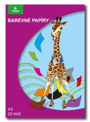 STEPA Színes papír,  A3, 80g, 10x2 lap  STEPA, vegyes színek