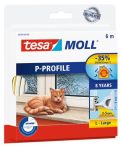 TESA Ajtó- és ablaktömítő szalag, 9 mm x 6 m, TESA "tesamoll® P profil", fehér TESA Ajtó- és ablaktömítő szalag, 9 mm x 6 m, TESA "tesamoll® P profil", fehér