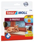 TESA Ajtó- és ablaktömítő szalag, 9 mm x 6 m, TESA "tesamoll® D profil", barna TESA Ajtó- és ablaktömítő szalag, 9 mm x 6 m, TESA "tesamoll® D profil", barna