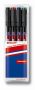   EDDING Alkoholos marker készlet, OHP, 0,3 mm, EDDING "140 S", 4 különböző szín