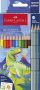   FABER-CASTELL Színes ceruza készlet, hatszögletű, FABER-CASTELL"Dinoszaurusz" 10+3 különböző szín