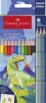 FABER-CASTELL Színes ceruza készlet, hatszögletű, FABER-CASTELL"Dinoszaurusz" 10+3 különböző szín FABER-CASTELL Színes ceruza készlet, hatszögletű, FABER-CASTELL"Dinoszaurusz" 10+3 különböző szín