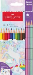 FABER-CASTELL Színes ceruza készlet, hatszögletű, FABER-CASTELL"Unikornis" 10+3 különböző szín