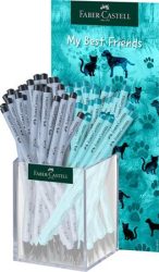FABER-CASTELL Grafitceruza display, HB, háromszögletű, FABER-CASTELL "Dogs & Cats", vegyes minta