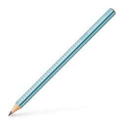 FABER-CASTELL Grafitceruza, B, háromszögletű, FABER-CASTELL "Sparkle Jumbo",  metál óceánkék