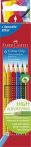   FABER-CASTELL Színes ceruza készlet, háromszögletű, FABER-CASTELL "Grip 2001", 6 különböző szín