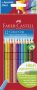   FABER-CASTELL Színes ceruza készlet, háromszögletű, FABER-CASTELL "Grip 2001", 12 különböző szín