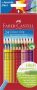   FABER-CASTELL Színes ceruza készlet, háromszögletű, FABER-CASTELL "Grip 2001", 24 különböző szín