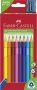   FABER-CASTELL Színes ceruza készlet, háromszögletű, FABER-CASTELL "Jumbo", 10 különböző szín