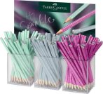   FABER-CASTELL Grafitceruza display, B, háromszögletű, FABER-CASTELL "Sparkle Aurora", vegyes színek
