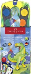 FABER-CASTELL Vízfesték, 12 darabos, összeilleszthető, FABER-CASTELL "Dinoszaurusz"+1 tubus fehér tempera + dinoszaurusz matrica FABER-CASTELL Vízfesték, 12 darabos, összeilleszthető, FABER-CASTELL "Dinoszaurusz"+1 tubus fehér tempera + dinoszaurusz matrica