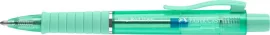 FABER-CASTELL Golyóstoll, 1 mm, XB, nyomógombos, mentazöld testszín, FABER-CASTELL "Poly Ball View Aurora", kék