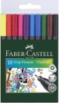   FABER-CASTELL Tűfilc készlet, 0,4 mm, FABER-CASTELL "Grip", 10 különböző szín