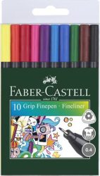 FABER-CASTELL Tűfilc készlet, 0,4 mm, FABER-CASTELL "Grip", 10 különböző szín FABER-CASTELL Tűfilc készlet, 0,4 mm, FABER-CASTELL "Grip", 10 különböző szín
