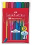   FABER-CASTELL Filctoll készlet, háromszögletű, FABER-CASTELL "Grip", 10 különböző szín
