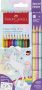   FABER-CASTELL Színes ceruza készlet, háromszögletű, FABER-CASTELL "Grip", 13 különböző szín, unikornis