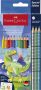   FABER-CASTELL Színes ceruza készlet, háromszögletű, FABER-CASTELL "Grip Dinoszaurusz" 10+3 különböző szín