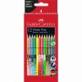   FABER-CASTELL Színes ceruza készlet, háromszögletű, FABER-CASTELL "Colour Grip", 12 különböző szín