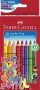   FABER-CASTELL Színes ceruza készlet, háromszögeltű, vastag, FABER-CASTELL "Grip", 10 különböző szín