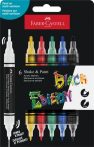 FABER-CASTELL Dekormarker készlet, 1,0/3,0 mm, kétvégű, akril, FABER-CASTELL "Shake&Paint", 6 különböző szín FABER-CASTELL Dekormarker készlet, 1,0/3,0 mm, kétvégű, akril, FABER-CASTELL "Shake&Paint", 6 különböző szín