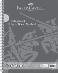 FABER-CASTELL Spirálfüzet, A4, vonalas, 80 lap, perforált, lyukasztott, FABER-CASTELL FABER-CASTELL Spirálfüzet, A4, vonalas, 80 lap, perforált, lyukasztott, FABER-CASTELL