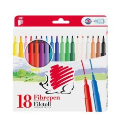 ICO Filctoll készlet, 1 mm, ICO "Süni 300", 18 különböző szín ICO Filctoll készlet, 1 mm, ICO "Süni 300", 18 különböző szín