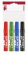   ICO Flipchart marker készlet, 1-4 mm, vágott, ICO "Artip 12", 4 különböző szín