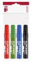   ICO Flipchart marker készlet, 1-4 mm, vágott, ICO "Artip 12", 4 különböző szín