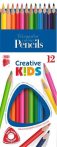   ICO Színes ceruza készlet, háromszögletű, ICO "Creative kids", 12 különböző szín