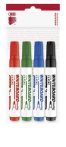   ICO Tábla- és flipchart marker készlet, 1-3 mm, kúpos, ICO "Plan 11 XXL", 4 különböző szín