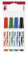   ICO Tábla- és flipchart marker készlet, 1-4 mm, vágott, ICO "Plan 12 XXL", 4 különböző szín