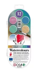 ICO Vízfesték, 12 darabos, 30 mm, ICO "Süni", neon és metál színek