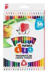   ICO Színes ceruza készlet, kétvégű, háromszögletű, ICO "Süni", 36 különböző szín