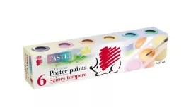 ICO Tempera készlet, tégelyes, ICO "Süni", 6 különböző pasztell szín