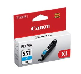 CANON CLI-551CXL Tintapatron Pixma iP7250, MG5450, MG6350 nyomtatókhoz, CANON, cián, 11ml CANON CLI-551CXL Tintapatron Pixma iP7250, MG5450, MG6350 nyomtatókhoz, CANON, cián, 11ml