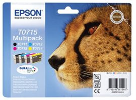 EPSON T07154010 Tintapatron multipack Stylus D78, D92, D120 nyomtatókhoz, EPSON, b+c+m+y, 23,9ml