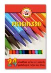   KOH-I-NOOR Színes ceruza készlet, henger alakú, famentes, KOH-I-NOOR "Progresso 8758/24", 24 különböző szín