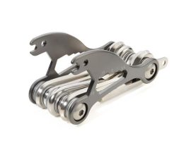 TROIKA Szerszám kerékpárhoz, 18 funkció, TROIKA "Bike Multitool", ezüst TROIKA Szerszám kerékpárhoz, 18 funkció, TROIKA "Bike Multitool", ezüst