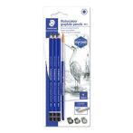 STAEDTLER Grafitceruza készlet, akvarell, ecsettel, hatszögletű, STAEDTLER „Mars® Lumograph® aquarell 100A”, 3 különböző keménység STAEDTLER Grafitceruza készlet, akvarell, ecsettel, hatszögletű, STAEDTLER „Mars® Lumograph® aquarell 100A”, 3 különböző keménység