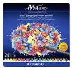 STAEDTLER Akvarell színes ceruza készlet, hatszögletű, fémdobozos, STAEDTLER "Mars® Lumograph® 104", 24 különböző szín STAEDTLER Akvarell színes ceruza készlet, hatszögletű, fémdobozos, STAEDTLER "Mars® Lumograph® 104", 24 különböző szín