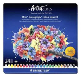 STAEDTLER Akvarell színes ceruza készlet, hatszögletű, fémdobozos, STAEDTLER "Mars® Lumograph® 104", 24 különböző szín STAEDTLER Akvarell színes ceruza készlet, hatszögletű, fémdobozos, STAEDTLER "Mars® Lumograph® 104", 24 különböző szín